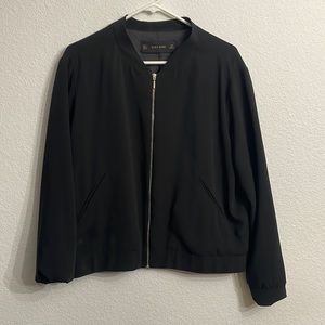 Zara black  tailor style bomber jacket